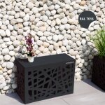 Cache climatisation amazonian aluminium gris anthracite ral7016 taille m�dium - moyen l 110 x h 80 x ...