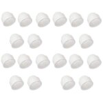 Cache �crou - m12 - lot de 20 - plastique - blanc - empreinte hexagonale 19 mm