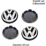 Caches moyeux volkswagen - centres de roues x 4 - diamtre 65 mm pour jantes 3b7 601 171
