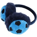 Cache - oreilles - enfants - football 3d - peluche douce - taille unique - hiver