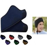 Cache oreille polaire hiver bandeau bleu