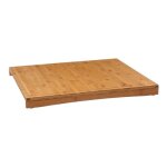 Cache plaque 52x58cm en bambou 3 en 1 - planche � d�couper prot�ge cr�dence et plaques compatible induction ...