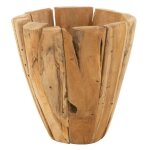 Cache - pot en bois jack teck 40cm naturel Cache - pot en bois jack teck 40cm naturel