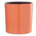 Cache - pot en c�ramique design flek 21cm orange