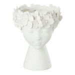 Cache - pot dco tte 23cm blanc