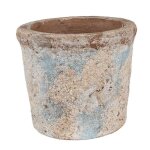 Cache - pot dcoratif - clayre & eef -  15x13 cm - beige - terre cuite - rond
