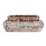 Cache - pot dcoratif - clayre & eef - 27x15x9 cm - beige - terre cuite - rectangulaire