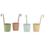 Cache - pots en m�tal laqu� � suspendre - aubry gaspard - rond - blanc - � 125 h 12 - 28 cm