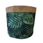 Cache - pot motifs feuilles exot