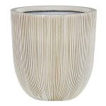 Cache - pot rond beige et blanc 31 x 31 x 33 cm chios Cache - pot rond beige et blanc 31 x 31 x 33 cm chios