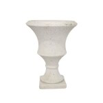 Cache - pot rond - chemin de campagne - médicis - ciment blanc vieilli - Ø. 18 x ht. 24 cm - style contemporai ... Cache - pot rond - chemin de campagne - médicis - ciment blanc vieilli - Ø. 18 x ht. 24 cm - style contemporai ...