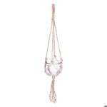 Cache pot suspendu verre et jute d11cm - atmosphera createur dinterieur
