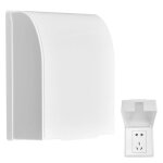 Cache prise �tanche mural type 86 blanc - bo�tier plastique sans per�age pour salle de bain cuisine ext�rieur ...