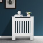 Cache - radiateur en bois - utilisation pour bureau ou maison - mdf - 78 x 19 x 81. 5cm - 835�kg - blanc ...