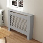 Cache radiateur gris bois - grille couvercle radiateur maison de chauffage en mdf couvre radiateur armoire ...