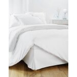 Cache sommier 140x190 blanc ? dahlica ? 4 cts de 30 cm ? qualit htelire
