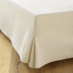 Cache sommier - dahlica - 140x190 cm - ecru - 4 c�t�s de 30 cm - qualit� h�teli�re