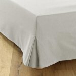Cache sommier 140x200 gris ? dahlica ? 4 cts de 30 cm ? qualit htelire