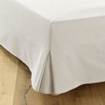 Cache sommier 180x200 beige ? dahlica ? 4 cts de 30 cm ? qualit htelire