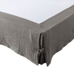 Cache - sommier gaze de coton 160 x 200 cm gaia coloris granit