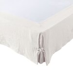 Cache - sommier en gaze de coton leffet papillon gaia blanc 180x200 cm plis creux