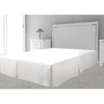 Cache sommier - blanc - 140 x 190 cm - 100% polyester microfibre - uni - classique