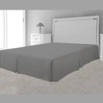 Cache sommier plateau 3 plis 180 x 200 cm - diffrents coloris - gris