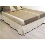 Cache sommier plateau - 3 plis - 90 x 190 cm - diff�rents coloris - taupe