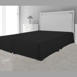 Cache sommier plateau - 3 plis - 90 x 190 cm - diffrents coloris - noir