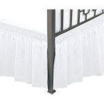 Cache sommier queen 38 cm retomb�e avec coins fendus jupe de lit �lastique ajustable anti - poussi�re ...