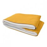 Cache - sommier tapissier 160x200 cm en tissu jaune - nivu 9366