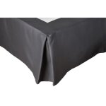 Cache sommier  volant uni gris fonc 120x190