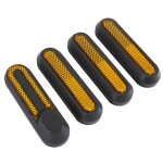 Cache vis de roue avant et arriere pour trottinette xiaomi m365 1s pro mi 3 noir (catadioptre jaune) ...