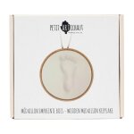 M�daillon empreintes b�b� - blanc - p�te � modeler hypoallerg�nique - facile � utiliser - pour empreintes ...