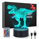Cadeaux garon 5 6 7 8 9 ans cadeau dinosaures: jouet 5 - 10 ans enfant garcon lampe dinosaure 3d veilleuse ...