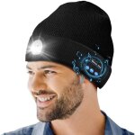 Bonnet bluetooth avec led lampe - marque - calendrier de lavent 2021 - noir - 120 lumens