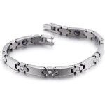 Cadeau homme bracelet cadeaux jeunes hommes bracelet magn�tique argent acier inoxydable pour anniversaire[l286 ...