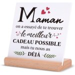 Dcoration en bois acrylique - cadeau maman - 15x15x2cm - facile  assembler - ide cadeau fte des mres ...