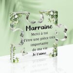 Cadeau marraine cadeau pour marraine anniversaire acrylique bloc puzzle cadeau marraine bapteme cadeau ...