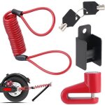 Cadenas antivol pour trottinette moto v�lo verrou frein disque avec c�ble de rappel pour trottinette ...