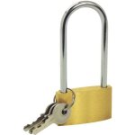 Cadenas en laiton cogex 40mm anse longue - a cl� - 2 cl�s - jaune - utilitaire