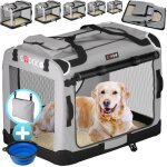 Cadoca cage de transport xl gris pour animaux chien chat rongeur respirant pliable sac de transport ...