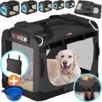 Cadoca® cage de transport xxl anthracite pour animaux chien chat rongeur respirant pliable sac de transport ... Cadoca® cage de transport xxl anthracite pour animaux chien chat rongeur respirant pliable sac de transport ...