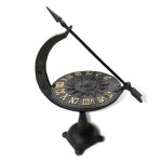 Cadran solaire en fer forg - horloge solaire au design antique - dcoration extrieur de jardin - chiffres ...