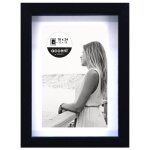 Cadre - aura - 13x18 cm - noir - bois - amovible