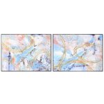 Cadre - blanc - abstrait moderne - 122 x 45 x 92 cm - 2 unités - décoration murale Cadre - blanc - abstrait moderne - 122 x 45 x 92 cm - 2 unités - décoration murale