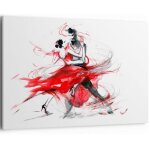 Avec cadre d�coration salon danse action moderne impression sur toile 40x60cm image tableau decoration ...