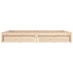 Cadre de lit 2 personnes avec tiroirs - kalisse - 140x200 cm - bois de pin massif - tiroirs int�gr�s ...