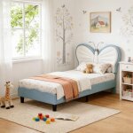 Cadre de lit 90x190 pour enfants lit fille avec sommier et lampe de lecture lit simple t�te de lit � ...
