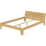 Cadre de lit adulte pin naturel 160x200 lit robuste et moderne sans sommier ni matelas 60. 62 - 16or